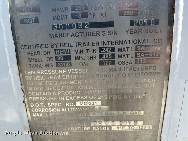 image for item YA2742 2019 Kenworth T370 propane delivery truck