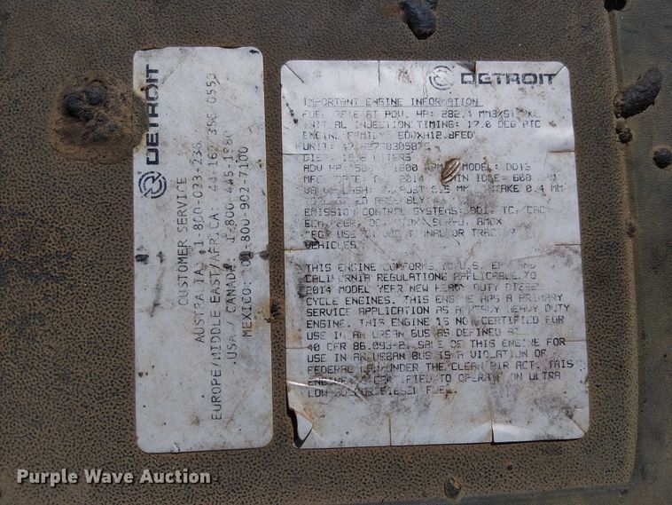 image for item YA2767 2016 Freightliner 114SD dump truck