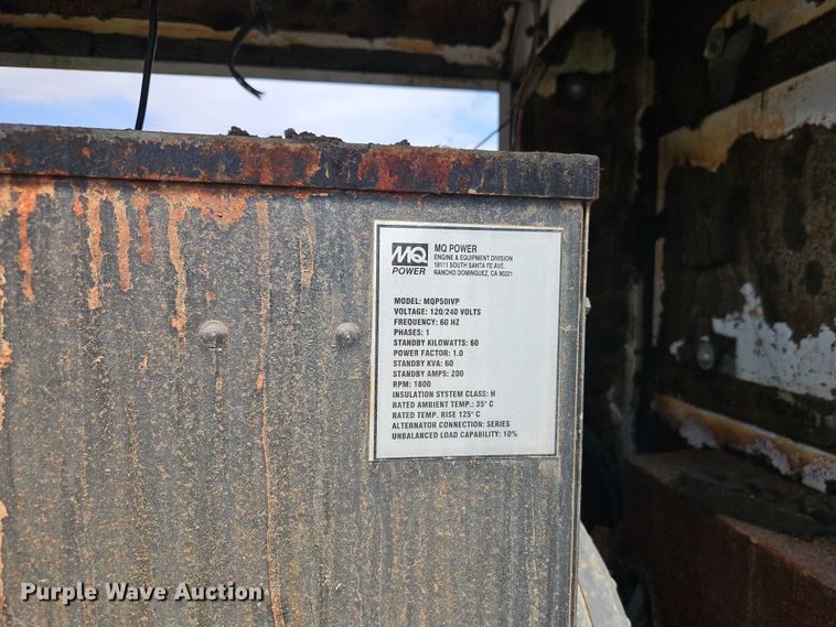 image for item YA2845 2008 MQ Power MQP50IVP generator