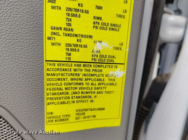 image for item YA2867 2018 Ford F550 Super Duty bucket truck