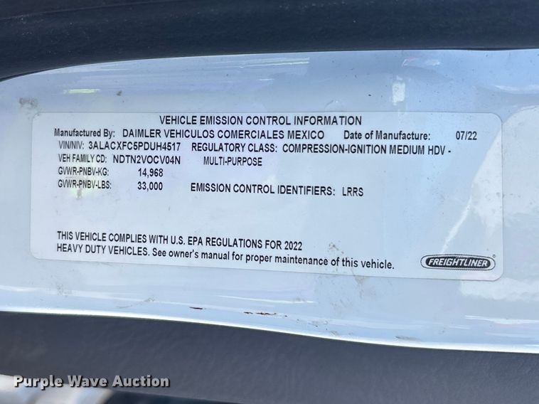 image for item YA2937 2023 Freightliner Business Class M2 digger derrick truck