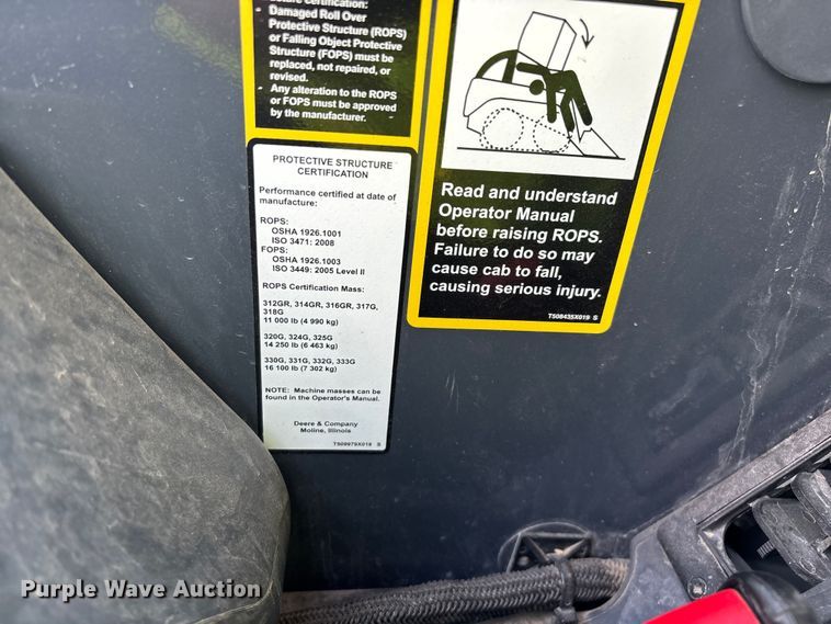 image for item YA2991 2025 John Deere 325G tracked skid steer loader