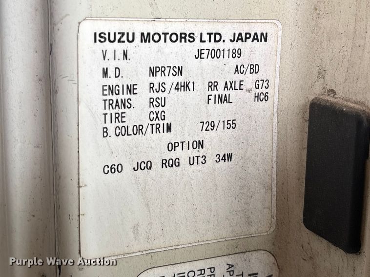 image for item YA3006 2014 Isuzu NPR street sweeper truck