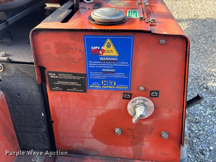 image for item YA5134 2012 Ditch Witch RT45 trencher