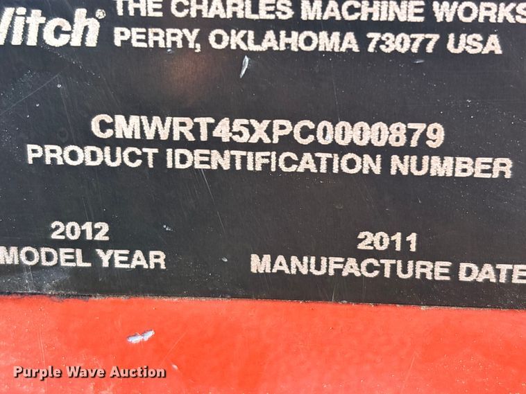 image for item YA5134 2012 Ditch Witch RT45 trencher