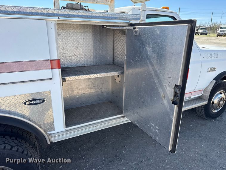 image for item DR1046 1991 Ford F350 utility bed pickup truck