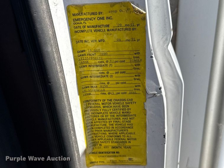 image for item DR1046 1991 Ford F350 utility bed pickup truck