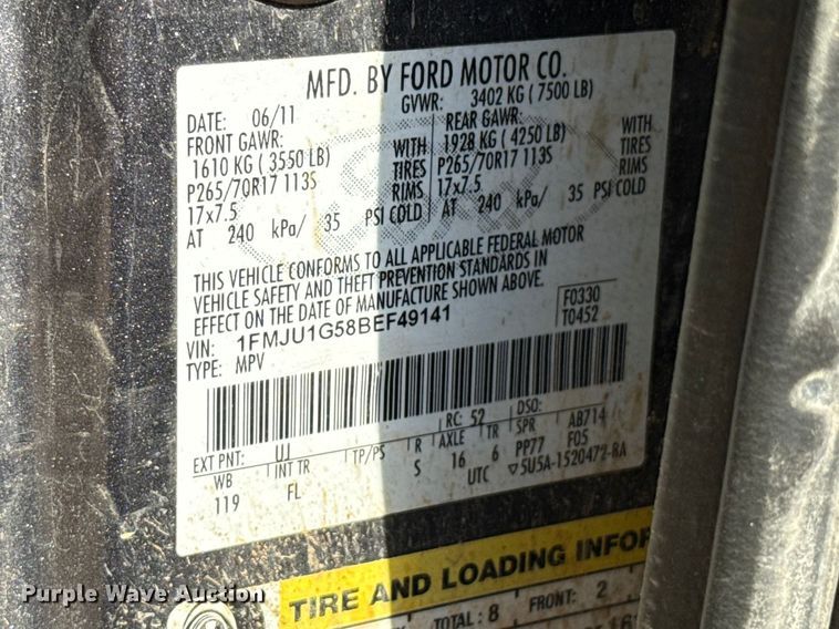 image for item DR1074 2011 Ford Expedition SUV