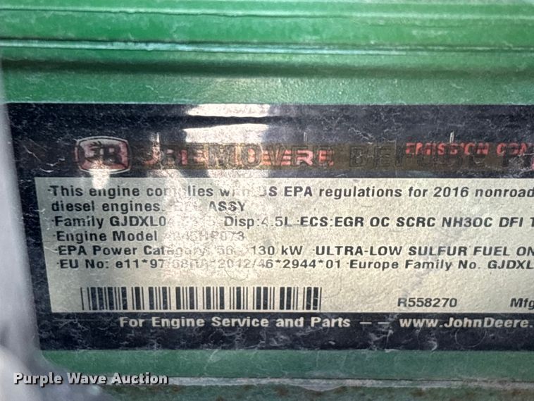 image for item DT0117 2014 John Deere 6105E tractor