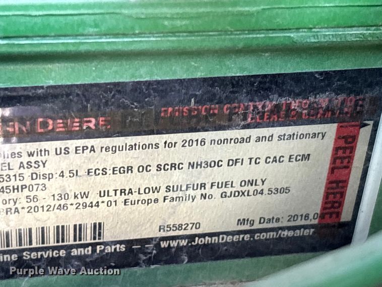 image for item DT0117 2014 John Deere 6105E tractor