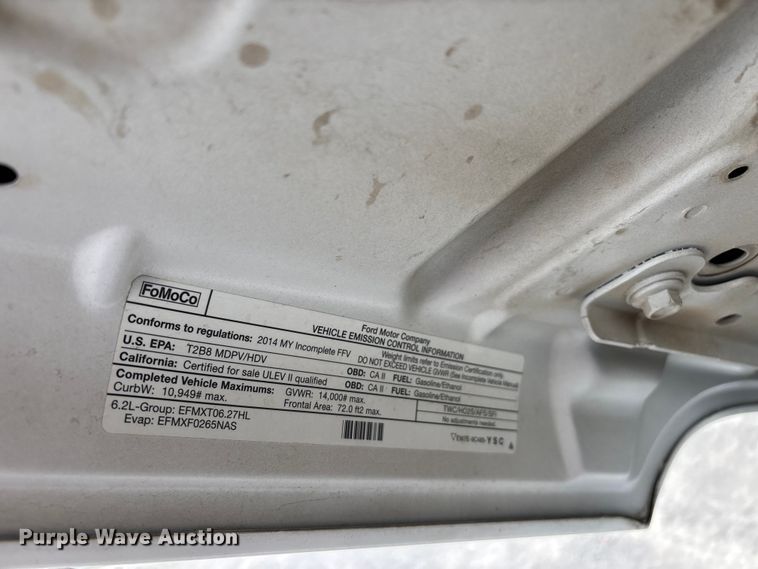 image for item DT0137 2014 Ford F350 Super Duty Ext. Cab utility bed pickup truck