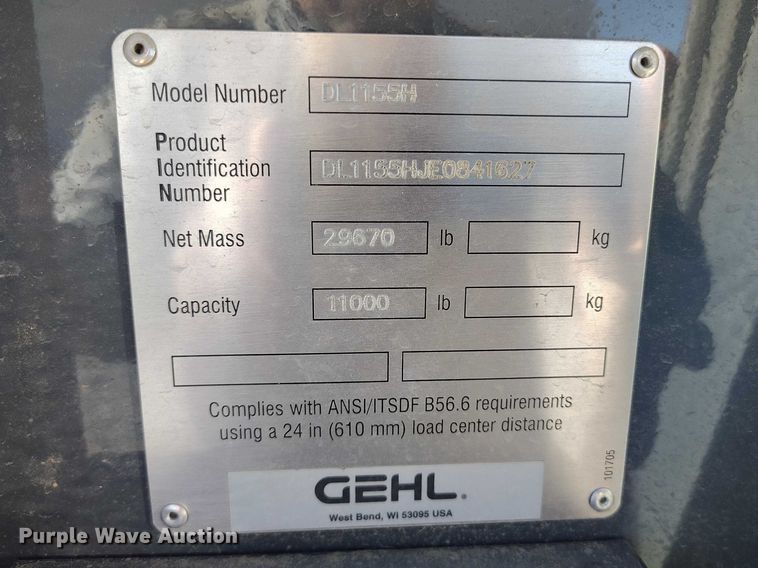 image for item DT0990 Gehl DL11-55 telehandler