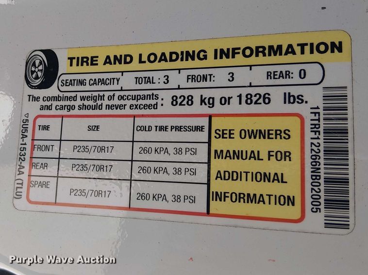 image for item DU0425 2006 Ford F150 XL pickup truck