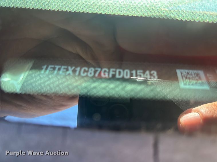 image for item DU0429 2016 Ford F150 XL Ext. Cab pickup truck