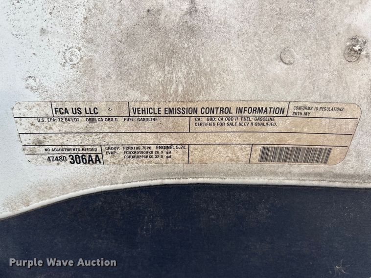 image for item DU0433 2015 RAM 1500 Tradesman Ext. Cab pickup truck