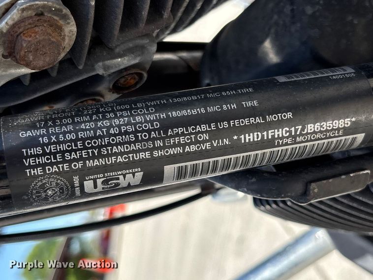 image for item DU0436 2018 Harley-Davidson Road King Police motorcycle