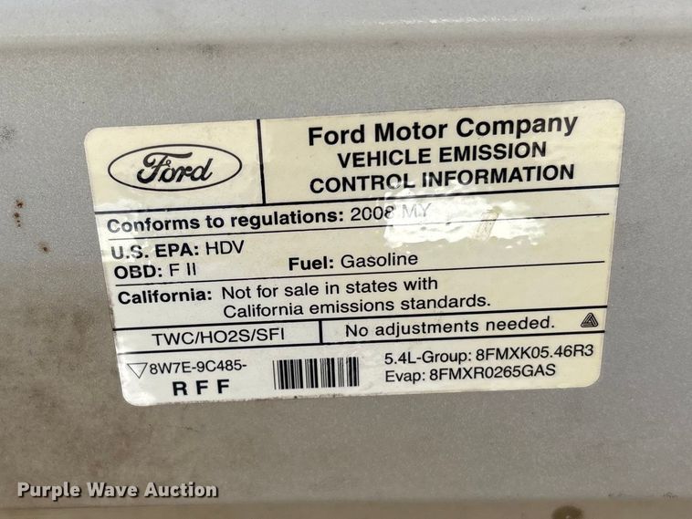 image for item DU0437 2008 Ford E350 XL van