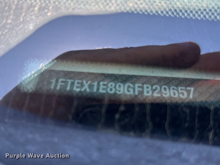 image for item DU0438 2016 Ford F150 XL Ext. Cab pickup truck