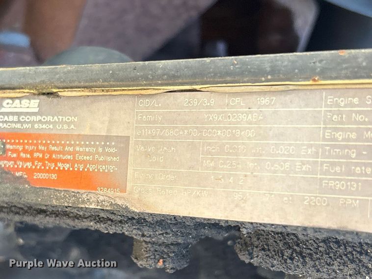 image for item DU0440 1999 Case 580 SUPER L backhoe