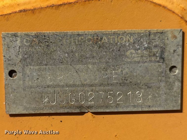 image for item DU0440 1999 Case 580 SUPER L backhoe