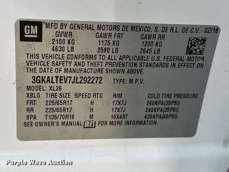 image for item DV0850 2018 GMC Terrain SUV