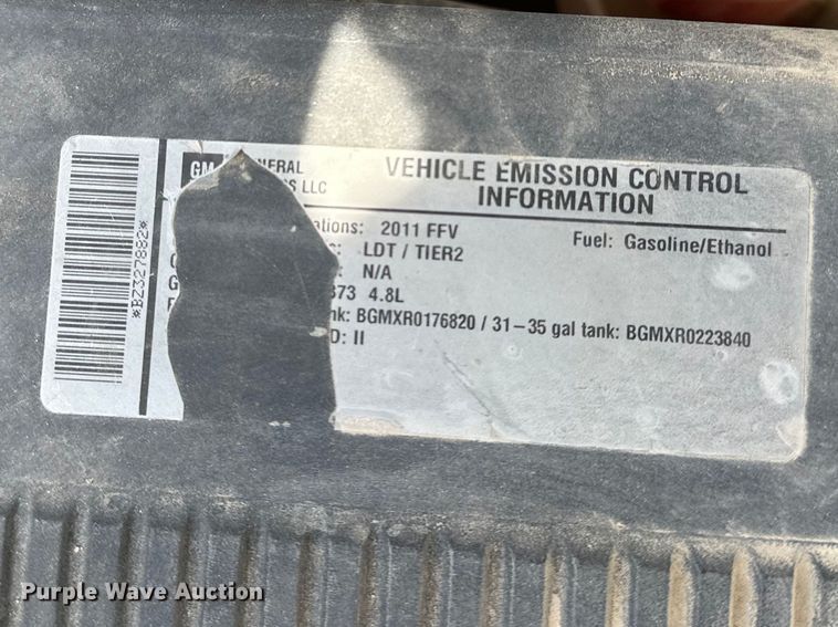 image for item DV0854 2011 Chevrolet Silverado 1500 Ext. Cab pickup truck