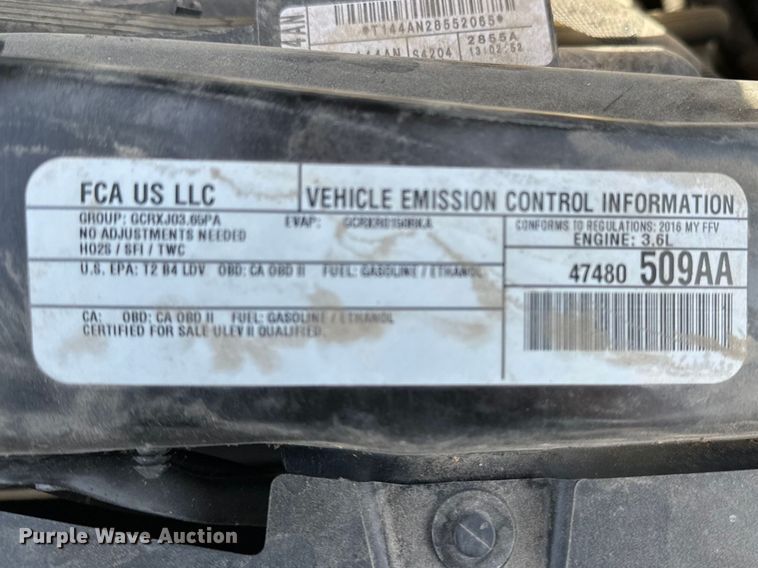 image for item DV0863 2016 Dodge Grand Caravan van