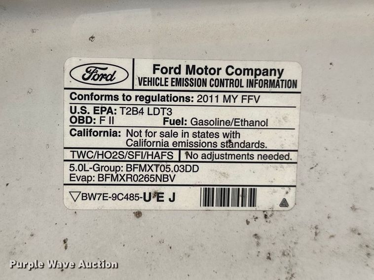 image for item DV0873 2011 Ford F150 Ext. Cab pickup truck