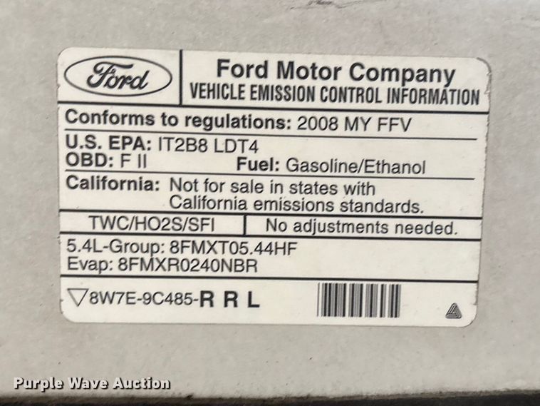 image for item DV0890 2008 Ford F150 Ext. Cab pickup truck