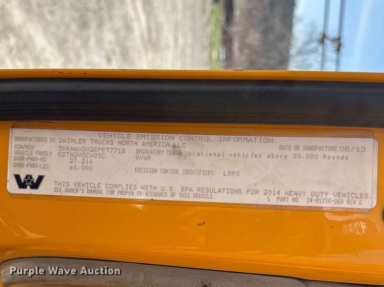 image for item DY0406 2014 Western Star 4700 SB dump truck