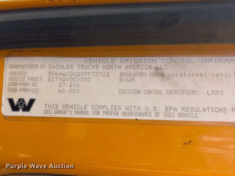 image for item DY0406 2014 Western Star 4700 SB dump truck