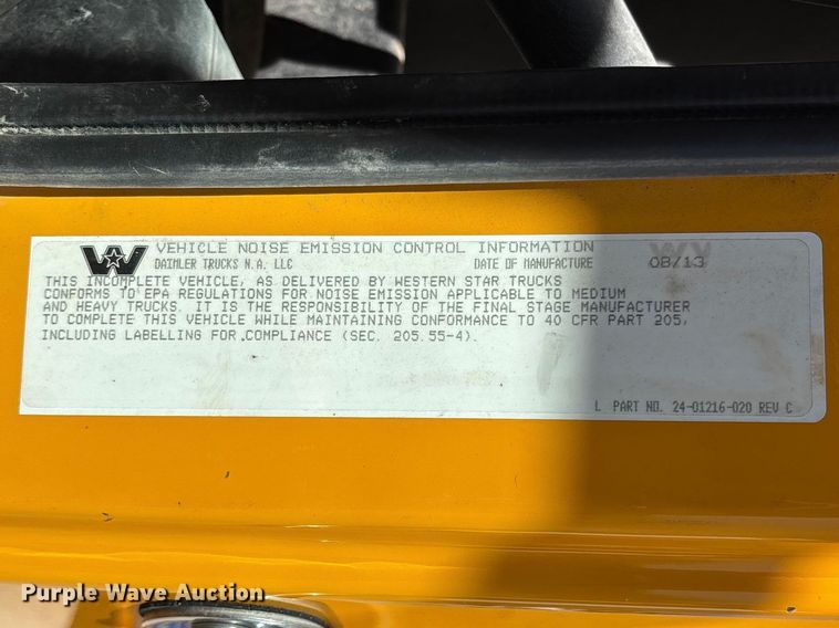 image for item DY0406 2014 Western Star 4700 SB dump truck