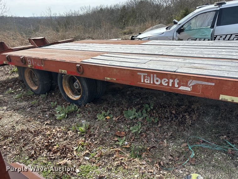 image for item DY0411 1995 Talbert equipment trailer