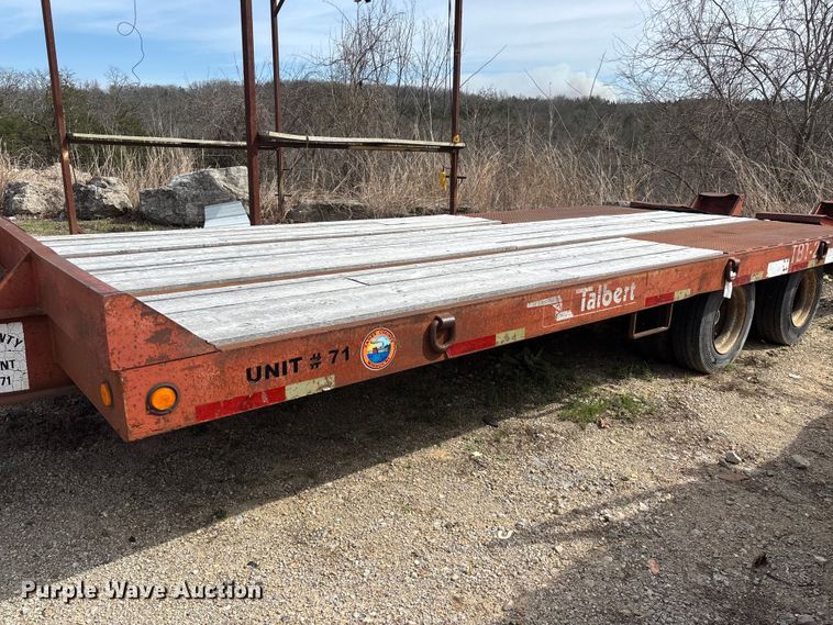 image for item DY0411 1995 Talbert equipment trailer