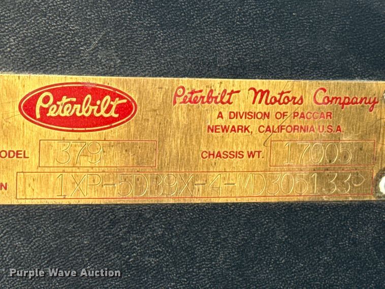 image for item DZ5324 1991 Peterbilt 379 semi truck