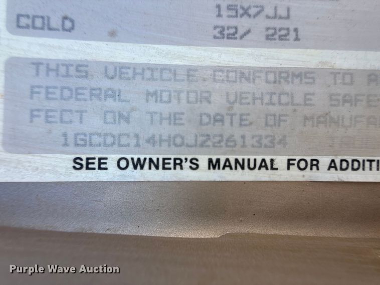 image for item DZ5329 1988 Chevrolet C1500 pickup truck