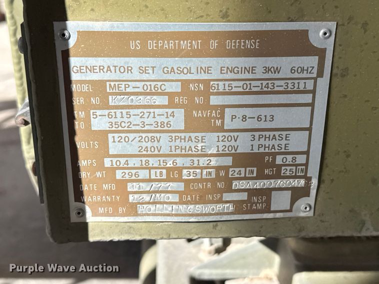 image for item DZ5357 (2) generators