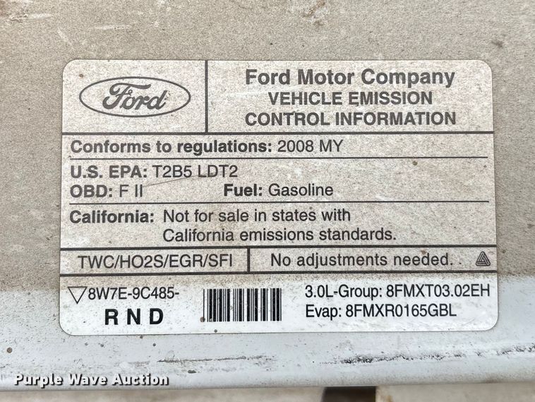 image for item EA4722 2008 Ford Ranger Ext. Cab pickup truck