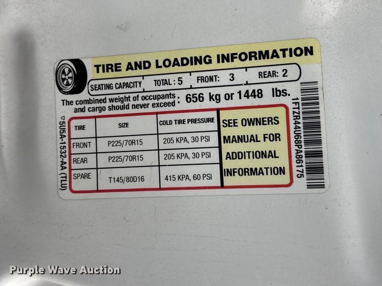 image for item EA4722 2008 Ford Ranger Ext. Cab pickup truck