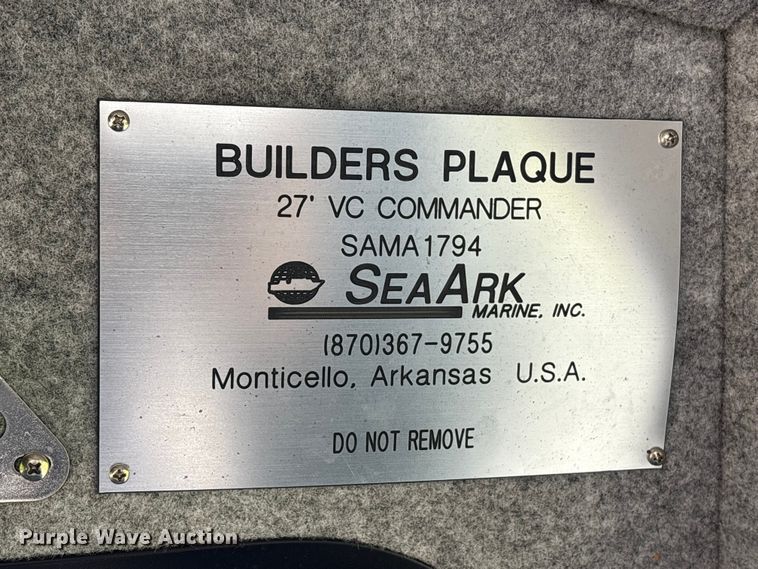 image for item EA6997 2006 Sea Ark VC Commander boat