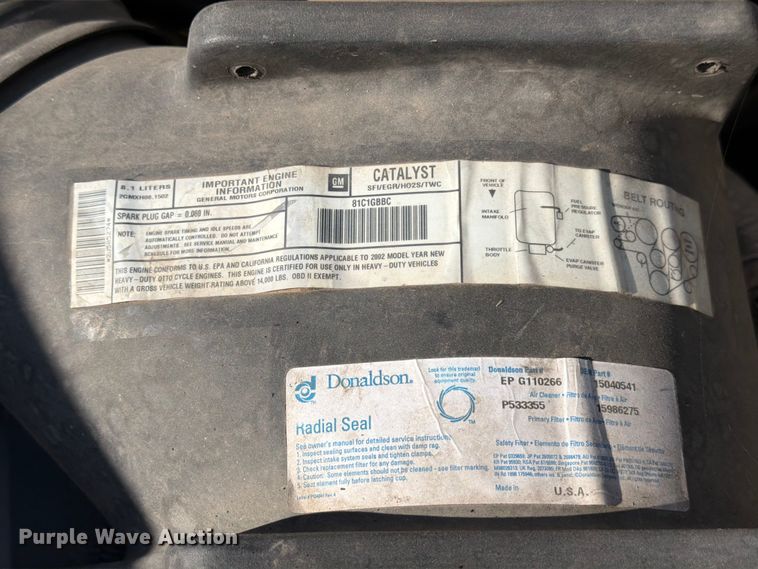 image for item ED5193 2002 GMC C6500 brush fire truck