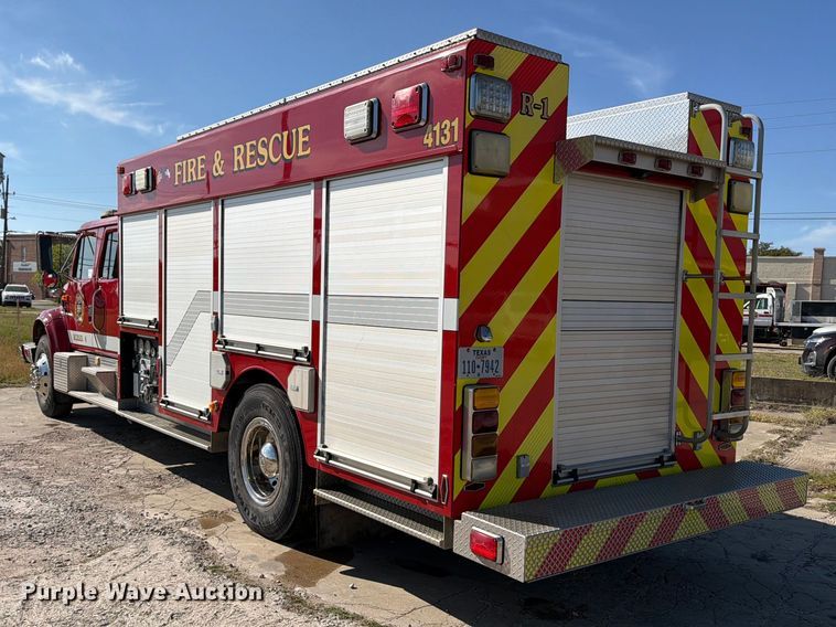 image for item ED5194 2002 International 4900 pumper fire truck