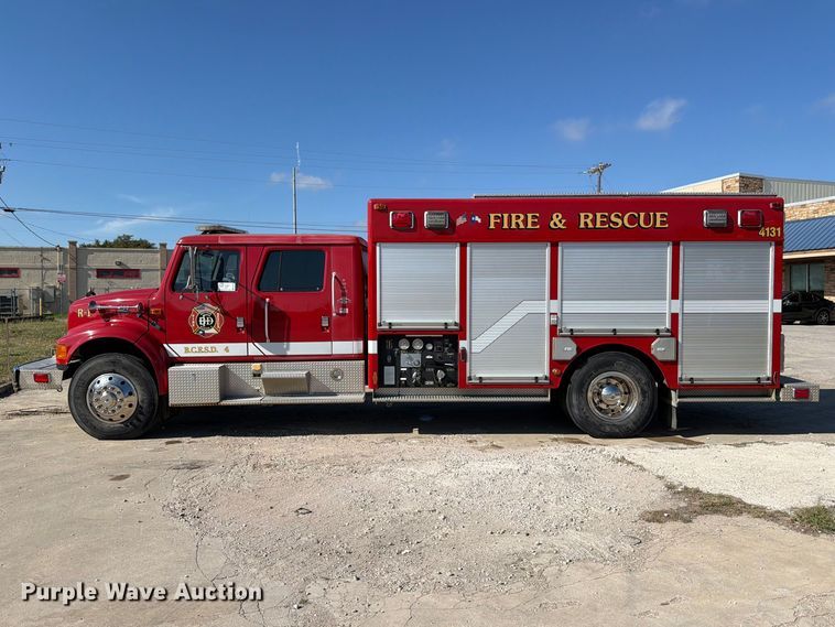 image for item ED5194 2002 International 4900 pumper fire truck