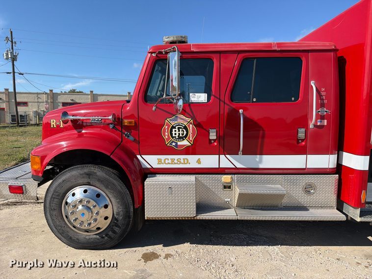 image for item ED5194 2002 International 4900 pumper fire truck