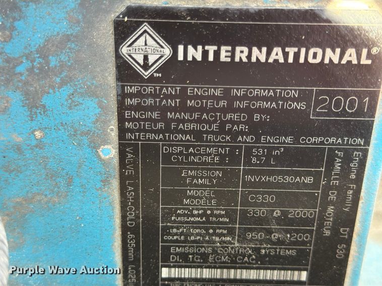 image for item ED5194 2002 International 4900 pumper fire truck