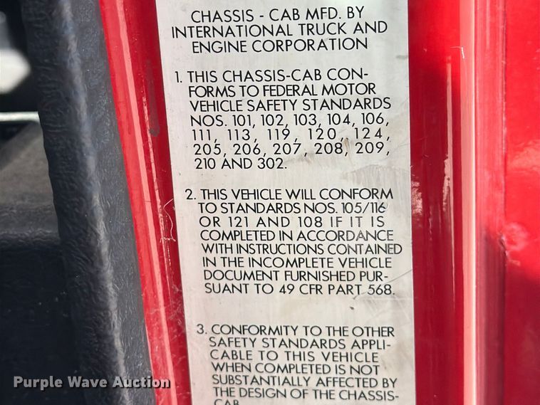 image for item ED5194 2002 International 4900 pumper fire truck