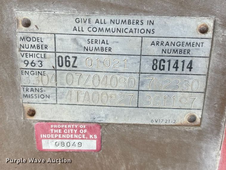 image for item EO4063 1982 Caterpillar 963 loader