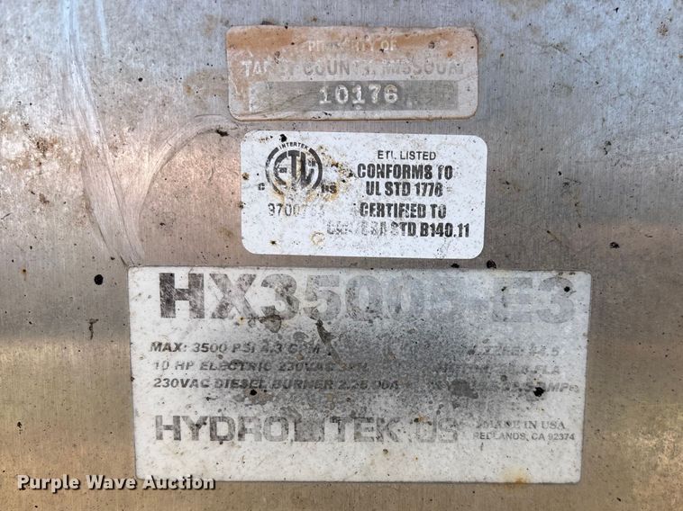 image for item EO4068 Hydro Tek. US HX35005 E3 pressure steamer