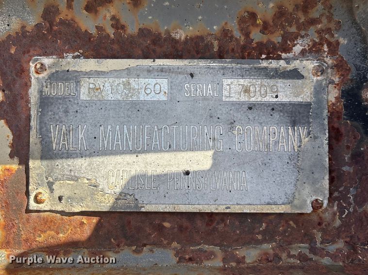 image for item EO4072 Valk Manufacturing Company RV 101-60 snow plow