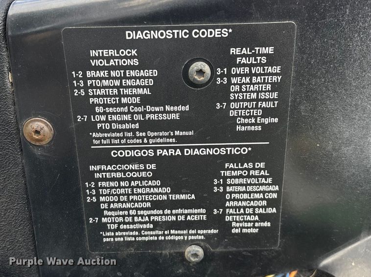 image for item EO4100 2020 John Deere Z960M ZTR lawn mower